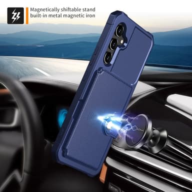 SKALO Samsung A54 5G Stødsikker cover med pung - Blå