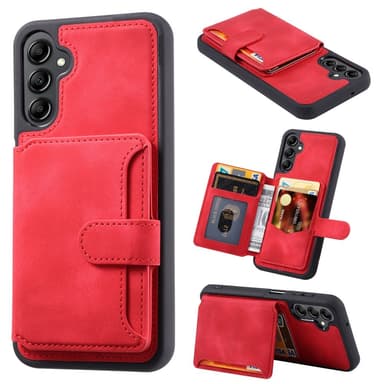 SKALO Samsung A54 5G PU-læder Cover med Pung - Rød