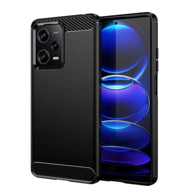 Børstet silikone cover Xiaomi Redmi Note 12 Pro 5G - Sort