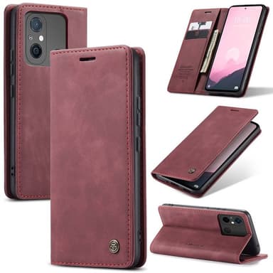 CaseMe Smart Magnet FlipCase Xiaomi Redmi 12C - Vinrød