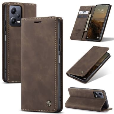 CaseMe Smart Magnet FlipCase Xiaomi Redmi Note 12 5G - Coffee