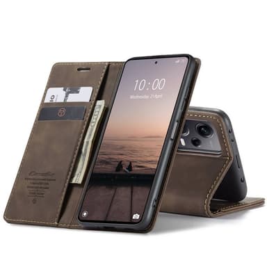 CaseMe Smart Magnet FlipCase Xiaomi Redmi Note 12 Pro 5G - Coffee