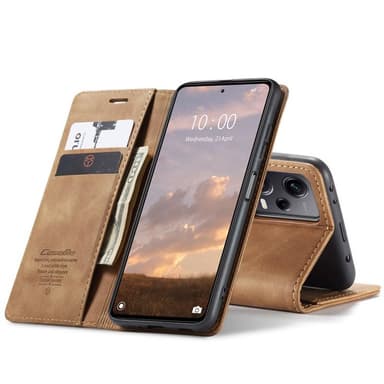 CaseMe Smart Magnet FlipCase Xiaomi Redmi Note 12 Pro 5G - Brun