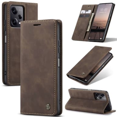 CaseMe Smart Magnet FlipCase Xiaomi Redmi Note 12 Pro 5G - Coffee
