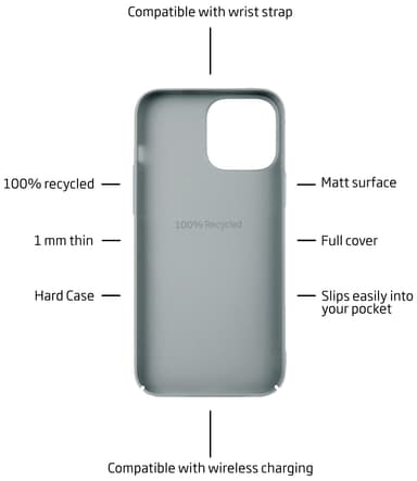Holdit Slim Case iPhone 12/12 Pro cover (gråbrun)