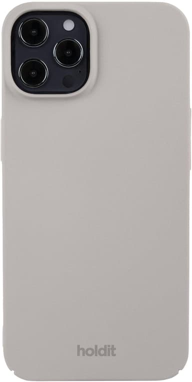 Holdit Slim Case iPhone 12/12 Pro cover (gråbrun)