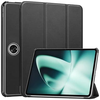 Til OnePlus Pad Tri-fold Stand Wake/Sleep Cover Tabletetui - Sort