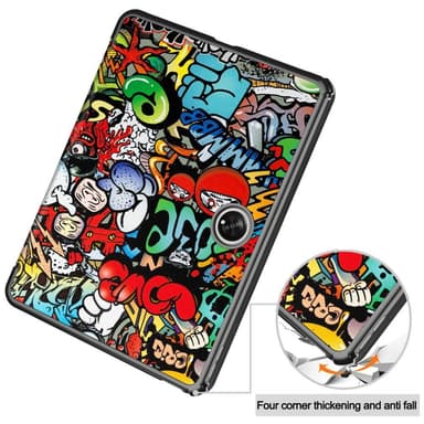 Til OnePlus Pad Trifold Stand Tabletcover-etui - Graffiti