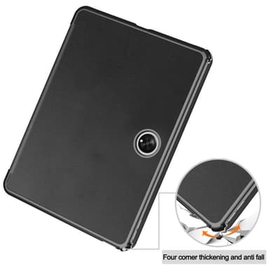 Til OnePlus Pad Tri-fold Stand Wake/Sleep Cover Tabletetui - Sort