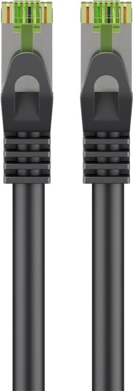 Goobay RJ45 netværkskabel med CAT 8.1 S/FTP råkabel, AWG 26, sort