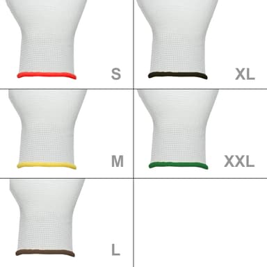ECD 120 Germany pair PU-arbejde handsker, størrelse 7-S, farve hvid, mekaniker