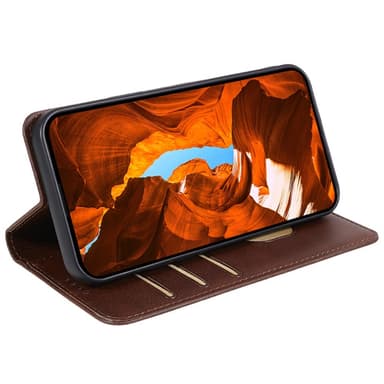 SKALO Motorola Edge 40 5G Premium Wallet Flip Cover - Brun