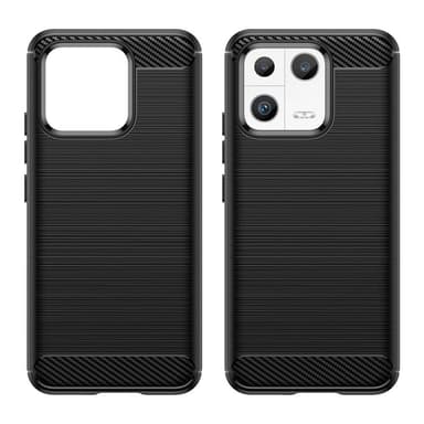 SKALO Xiaomi 13 5G Armor Carbon Stødsikker TPU-cover - Sort