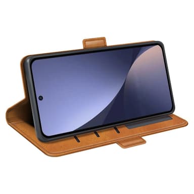 SKALO Xiaomi 13 5G Premium Wallet Flip Cover - Lys brun