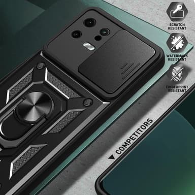 SKALO Xiaomi 13 5G Armor Hybrid Metal Ring Camera Slider - Blå