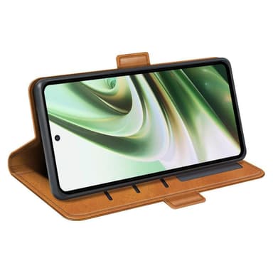 SKALO OnePlus Nord CE 3 Lite 5G Premium Wallet Flip Cover - Lys brun