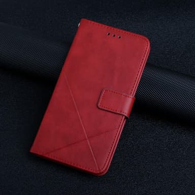 SKALO Xiaomi Redmi Note 12 4G PU læderpung med prægning - Rød