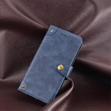 SKALO Motorola Moto G53 5G IDEWEI Pungetui i PU-læder - Blå