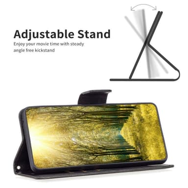 SKALO Motorola Edge 40 Pro 5G Flip Cover m. pung i PU-læder - Sort