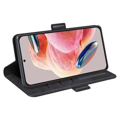 SKALO Xiaomi Redmi Note 12 4G Premium Wallet Flip Cover - Sort