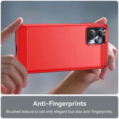 SKALO Motorola Moto G23 4G Armor Carbon Stødsikker TPU-cover - Rød