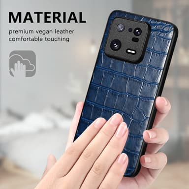 SKALO Xiaomi 13 Pro 5G Crocodile PU Leather Hybrid Cover - Sort