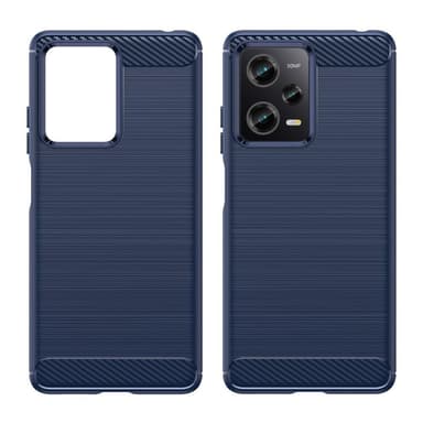 SKALO Xiaomi Redmi Note 12 Pro 5G Armor Carbon Stødsikker TPU-cover - Blå