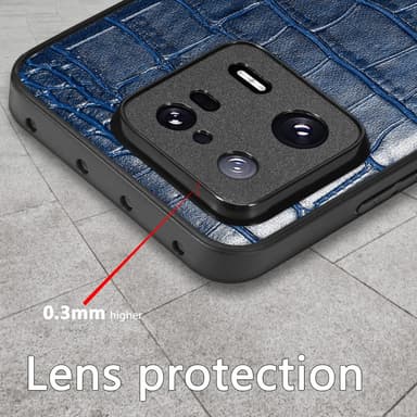 SKALO Xiaomi 13 Pro 5G Crocodile PU Leather Hybrid Cover - Sort