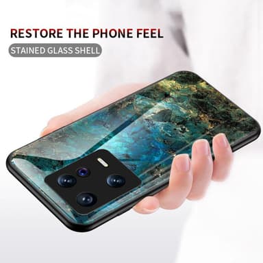 SKALO Xiaomi 13 5G Marmor hærdet glas TPU Cover - #4