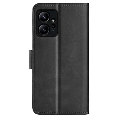 SKALO Xiaomi Redmi Note 12 4G Premium Wallet Flip Cover - Sort