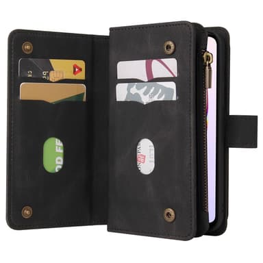 SKALO Xiaomi Redmi 12C 4G Big Wallet 17-RUM Pungetui - Sort