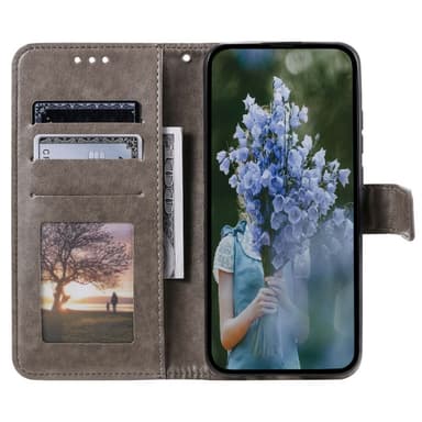 SKALO Xiaomi Redmi Note 12 Pro 5G Mandala Flip Cover - Grå