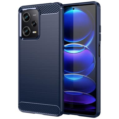 SKALO Xiaomi Redmi Note 12 Pro 5G Armor Carbon Stødsikker TPU-cover - Blå
