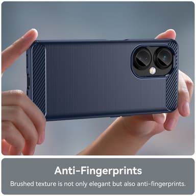 SKALO OnePlus Nord CE 3 Lite 5G Armor Carbon Stødsikker TPU-cover - Blå