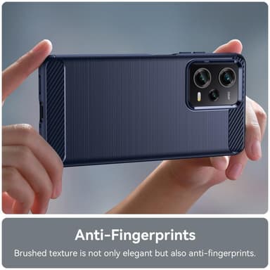 SKALO Xiaomi Redmi Note 12 Pro 5G Armor Carbon Stødsikker TPU-cover - Blå