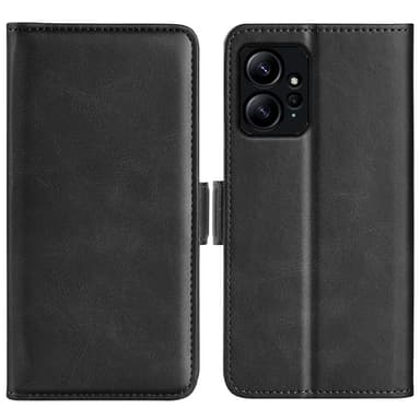 SKALO Xiaomi Redmi Note 12 4G Premium Wallet Flip Cover - Sort