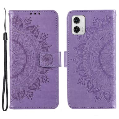SKALO Motorola Moto G73 5G Mandala Flip Cover - Lilla