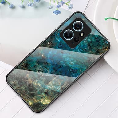 SKALO Xiaomi Redmi Note 12 4G Marmor hærdet glas TPU Cover - #1