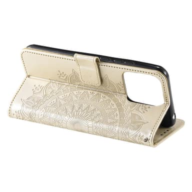 SKALO Xiaomi 13 5G Mandala Flip Cover - Guld