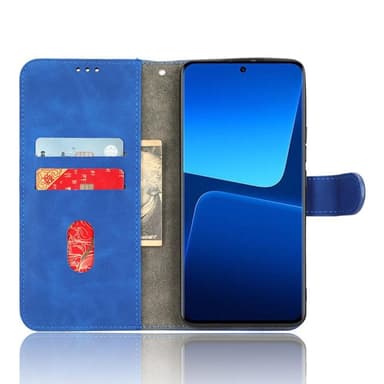 SKALO Xiaomi 13 Pro 5G Matt PU-læderpungetui - Blå