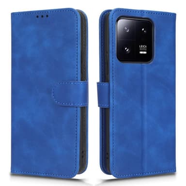 SKALO Xiaomi 13 Pro 5G Matt PU-læderpungetui - Blå