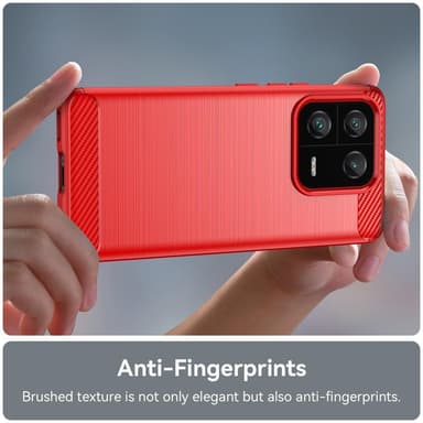 SKALO Xiaomi 13 Pro 5G Armor Carbon Stødsikker TPU-cover - Rød