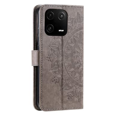 SKALO Xiaomi 13 5G Mandala Flip Cover - Grå