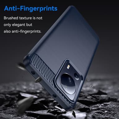 SKALO Xiaomi 13 Lite Armor Carbon Stødsikker TPU-cover - Blå