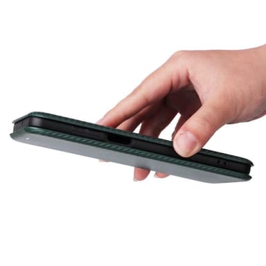 SKALO Motorola Moto G73 5G Carbon Fiber Pungetui - Grøn