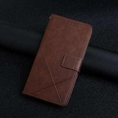 SKALO Xiaomi Redmi Note 12 4G PU læderpung med prægning - Brun