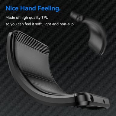 SKALO Xiaomi Redmi Note 12 Pro 5G Armor Carbon Stødsikker TPU-cover - Sort