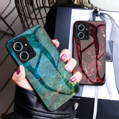 SKALO Xiaomi Redmi Note 12 4G Marmor hærdet glas TPU Cover - #1
