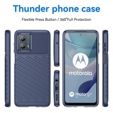 SKALO Motorola Moto G53 5G Twill TPU-cover - Blå