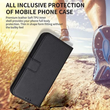 SKALO Motorola Moto G73 5G Premium Mini Rhombus Wallet Flip Cover - Brun